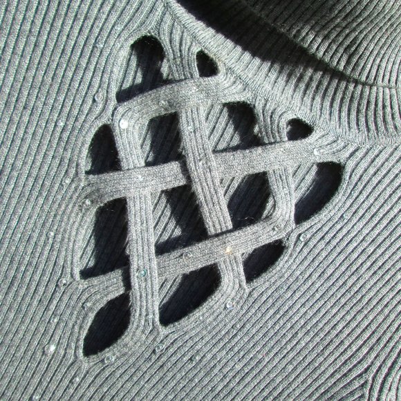 Like New Cache Silk Cashmere Sweater with Crystals - Picture 6 of 10